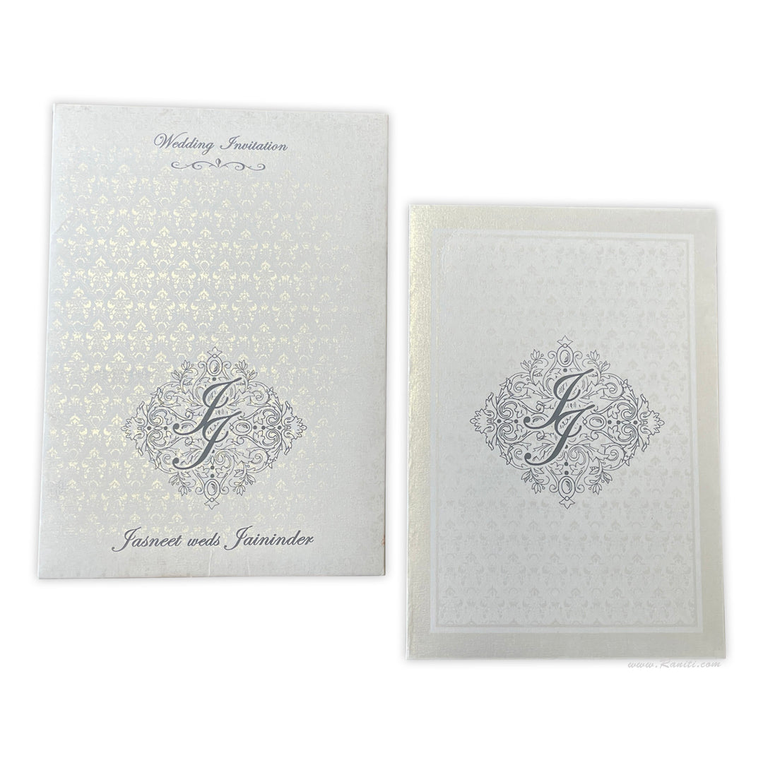 White Classic Custom Invitation Card with Multiple Inserts AM-141  Raniti LLC - Custom Invitations & Stationery