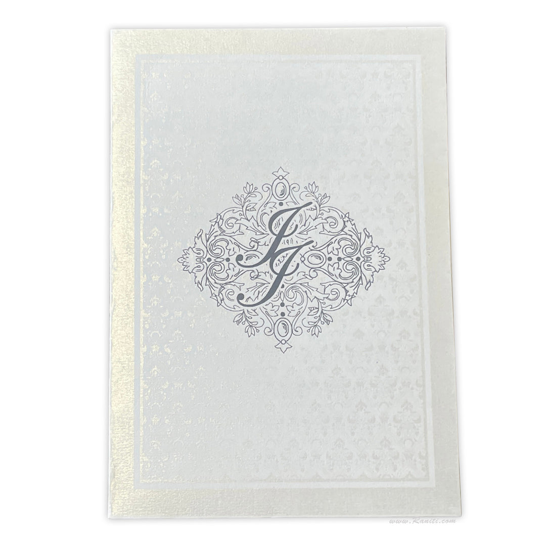 White Classic Custom Invitation Card with Multiple Inserts AM-141  Raniti LLC - Custom Invitations & Stationery