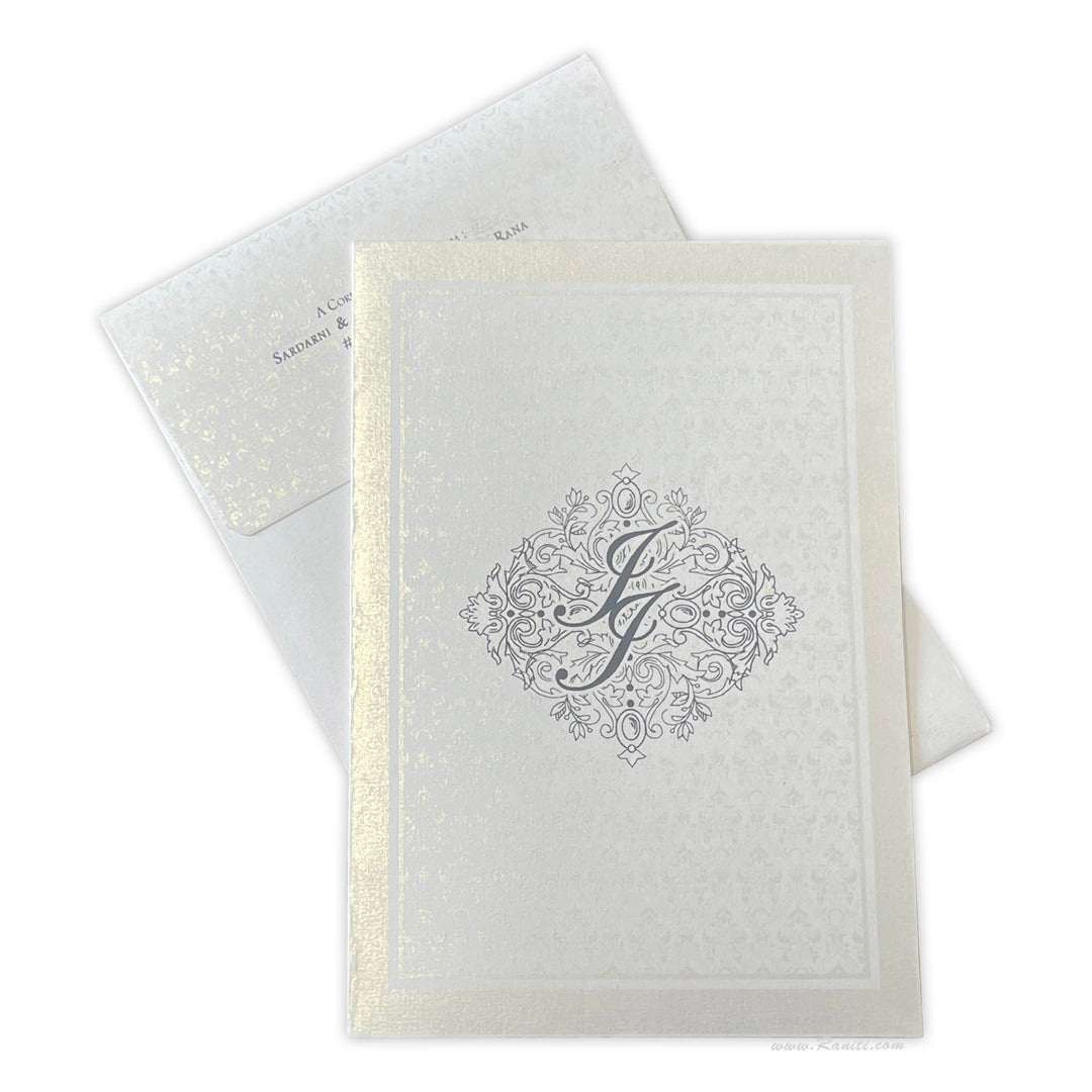 White Classic Custom Invitation Card with Multiple Inserts AM-141  Raniti LLC - Custom Invitations & Stationery