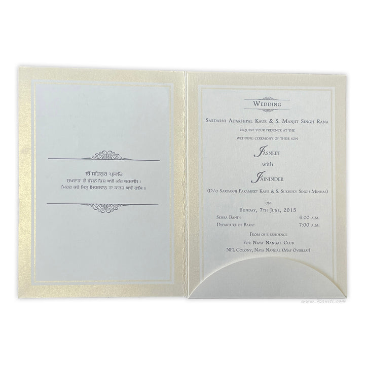 White Classic Custom Invitation Card with Multiple Inserts AM-141  Raniti LLC - Custom Invitations & Stationery