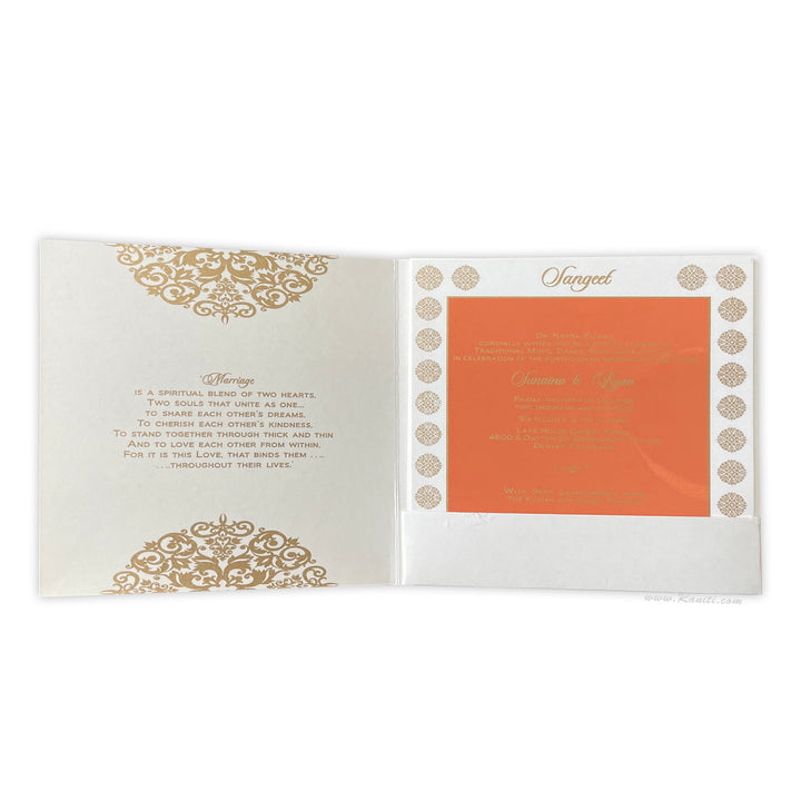 Classic Custom Sikh Wedding Invitation Card with Stones and Multicolor Inserts AM-145  Raniti LLC - Custom Invitations & Stationery