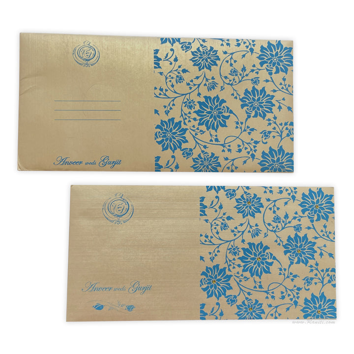 His and Her Teal and Golden Custom Invitation Card, Bride & Groom Set Custom Invitation AM-44  Raniti LLC - Custom Invitations & Stationery