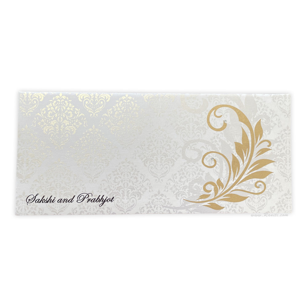 His and Her White Elegant Custom Invitation Card, Bride & Groom Set Custom Invitation AM-88  Raniti LLC - Custom Invitations & Stationery