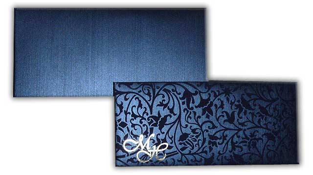  Classic Damask Blue and White Custom Invitation Card