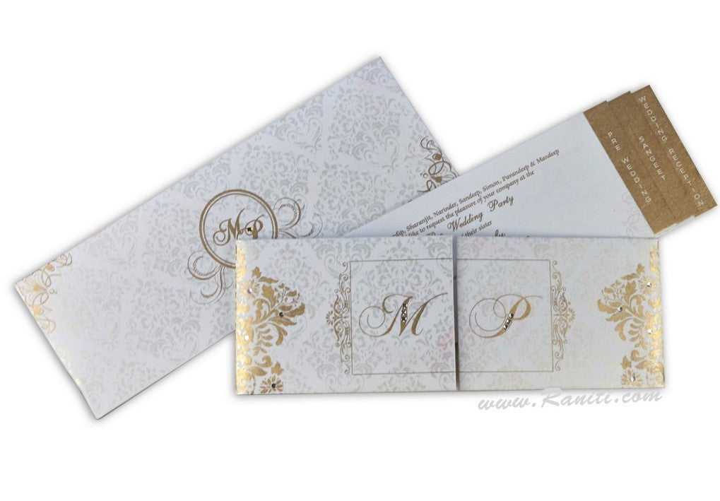 Classic White Custom Invitations with Multiple Inserts | Raniti LLC