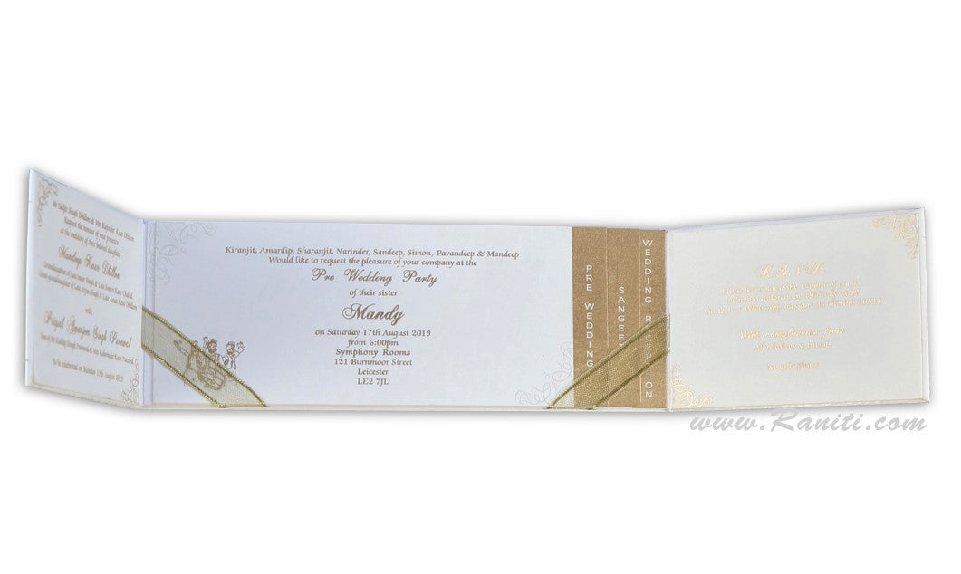 Classic White Custom Invitations AMH-196 | Raniti LLC