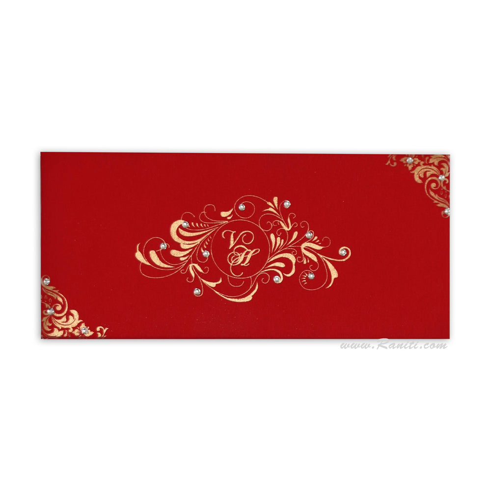 White Custom Invitation Card AMH-24 | Raniti LLC