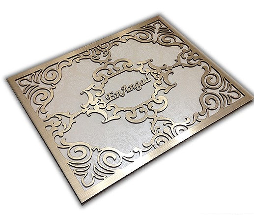 Laser Cut Hard Cover Custom Luxury Invitation Card with Multiple Inserts AMHL-112  Raniti LLC - Custom Invitations & Stationery