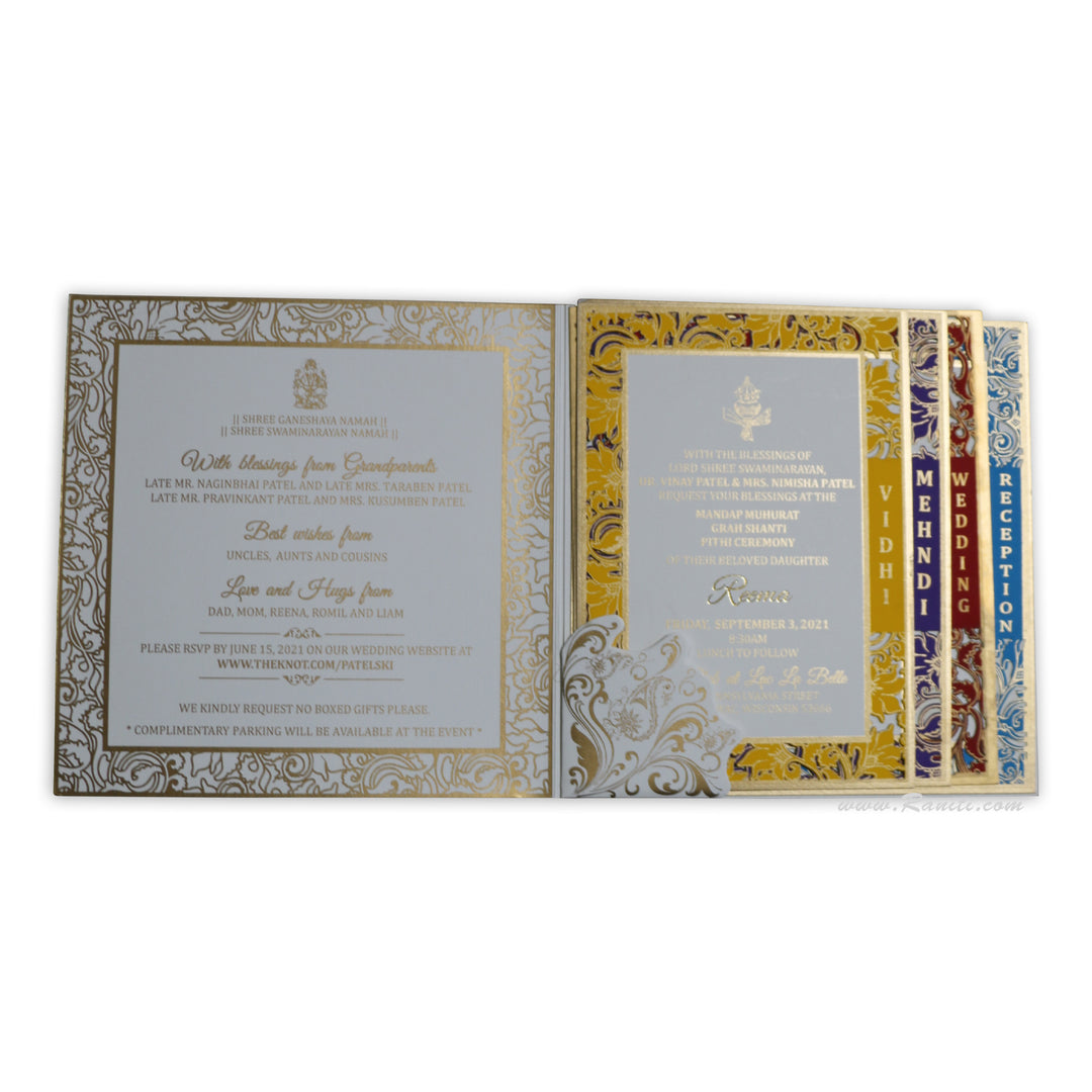 laser cut wedding invitations | luxury boxed wedding cards | personalised luxury wedding cards