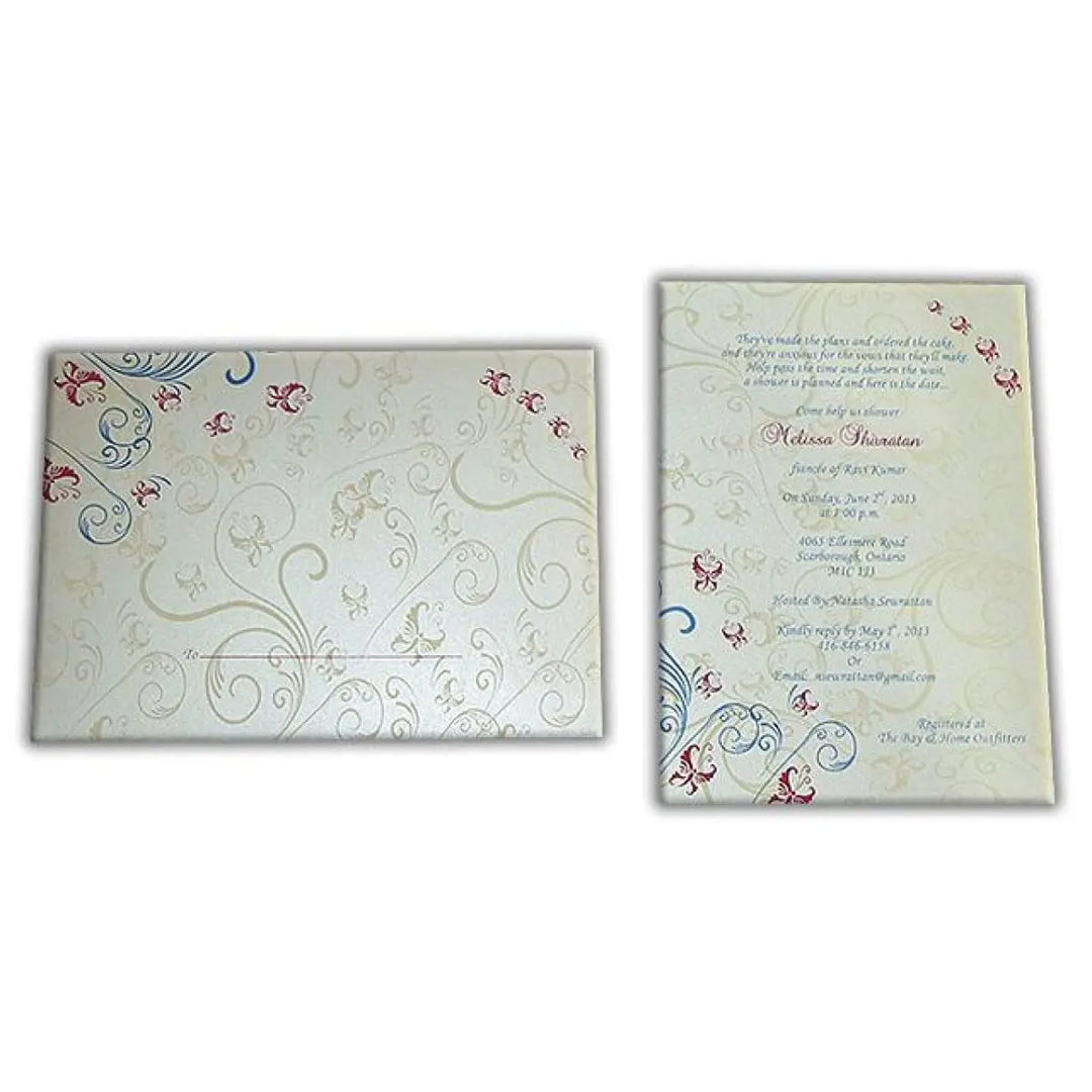 Bridal Shower Custom Invitation Card AMSO-12 freeshipping - Raniti LLC - Custom Invitations & Stationery