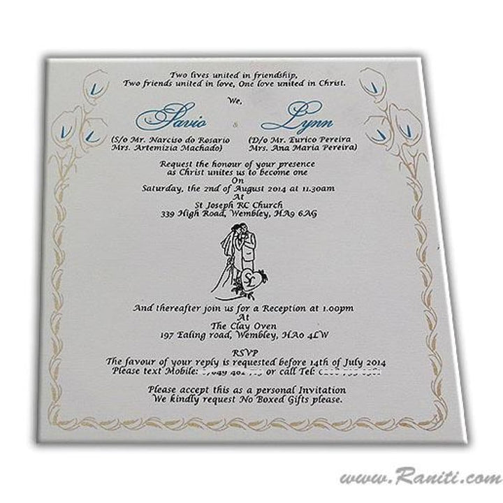 Civil Ceremony | Registry Marriage | Wedding Custom Invitation Card AMSO-234 freeshipping - Raniti LLC - Custom Invitations & Stationery