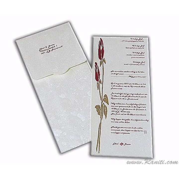 Civil Ceremony Rose Theme Wedding Custom Invitation Card AMSO-54 freeshipping - Raniti LLC - Custom Invitations & Stationery