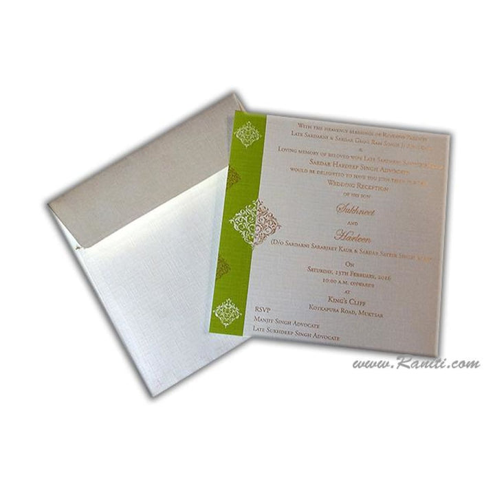 Civil Ceremony | Sikh Wedding Reception Invitation | Wedding Reception Invitation | Wedding Custom Invitation Card AMSO-216 freeshipping - Raniti LLC - Custom Invitations & Stationery