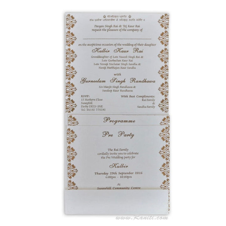 Classic Square 6x6 White Custom Invitation with Cascading Inserts | Custom Invitation Card with Multiple Inserts AM-65 freeshipping - Raniti LLC - Custom Invitations & Stationery