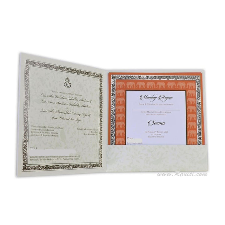 Classic Traditional Print Classic Custom Wedding Invitation Card AM-448 freeshipping - Raniti LLC - Custom Invitations & Stationery