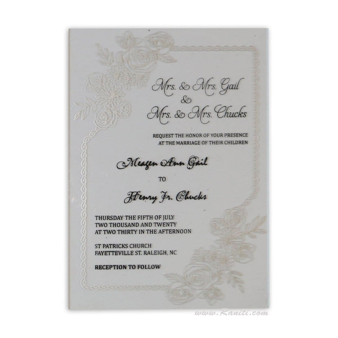 Silver & Black Custom Die Cut Wedding Invitation Card AML-452 | Raniti | custom die cut invitation cards