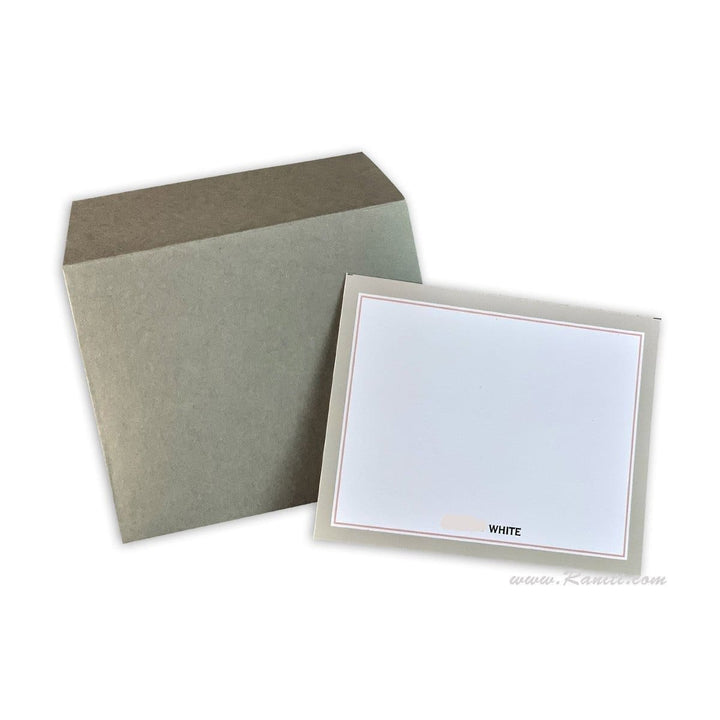Coral and Grey Geometric Design Custom Personalized Classic Note Cards Gift Tag Cards with Envelope | Pack of 25-50 and 100 Note Cards AMNC-8 freeshipping - Raniti LLC - Custom Invitations & Stationery