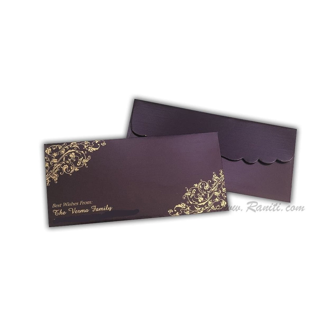 Custom and Personalized Money Gift Check Envelope AME-14 freeshipping - Raniti LLC - Custom Invitations & Stationery