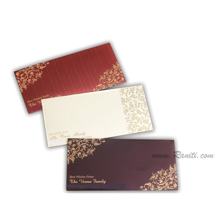 Custom and Personalized Money Gift Check Envelope AME-14 freeshipping - Raniti LLC - Custom Invitations & Stationery