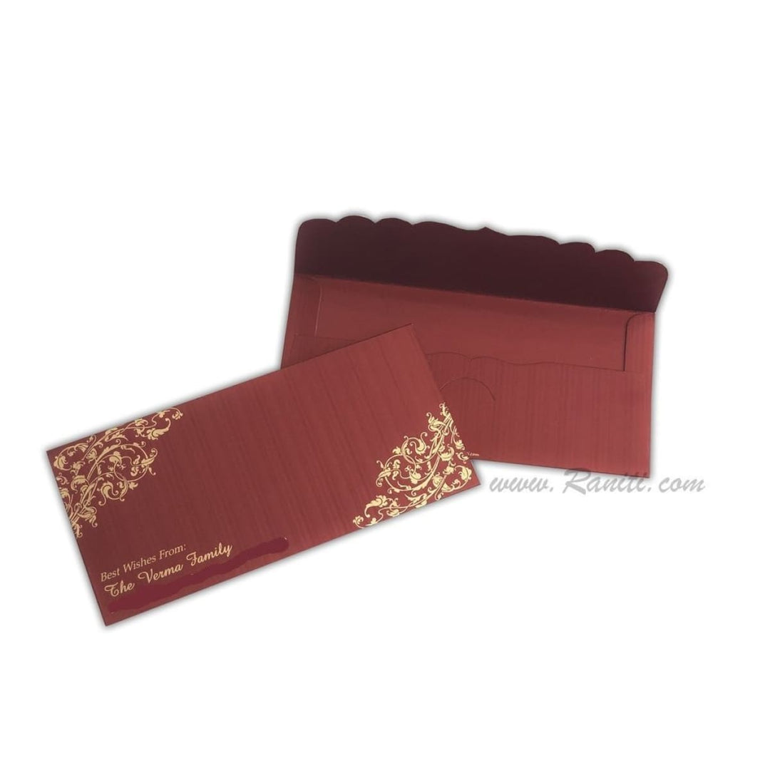 Custom and Personalized Money Gift Check Envelope AME-14 freeshipping - Raniti LLC - Custom Invitations & Stationery