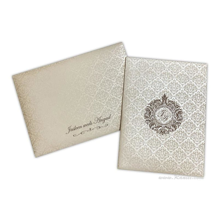 Custom Classic Bifold Laser cut Pocket Invitation Card | Portrait Wedding Invitation Card with Cascading Multiple Inserts and Lasercut Pocket AML-409 freeshipping - Raniti LLC - Custom Invitations & Stationery