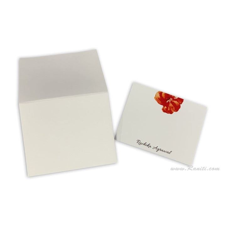 Custom Floral Design Personalized Classic Note Cards Gift Tag Cards with Envelope | Pack of 25-50 and 100 Note Cards AMNC-7 freeshipping - Raniti LLC - Custom Invitations & Stationery