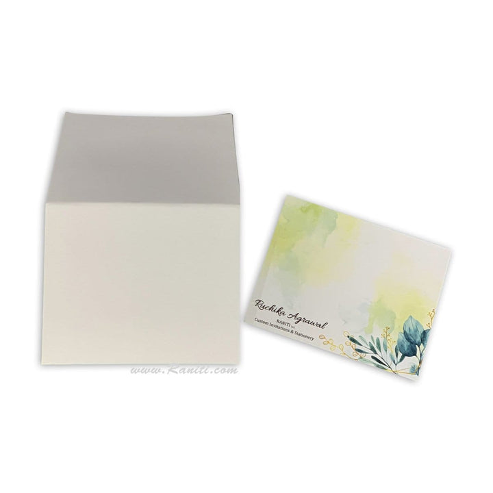 Custom Floral Design Personalized Classic Note Cards Gift Tag Cards with Envelope | Pack of 25-50 and 100 Note Cards AMNC-3 freeshipping - Raniti LLC - Custom Invitations & Stationery
