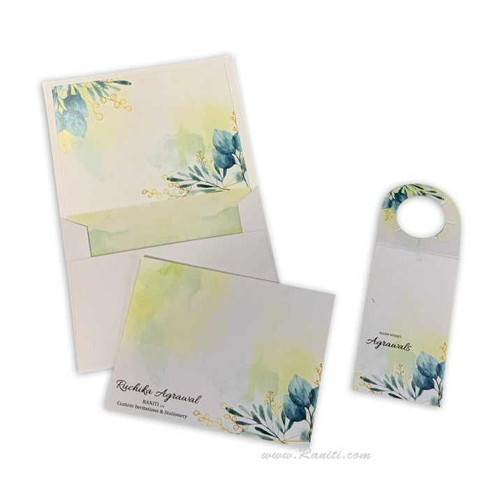 Custom Floral Design Personalized Classic Note Cards Gift Tag Cards with Envelope | Pack of 25-50 and 100 Note Cards AMNC-3 freeshipping - Raniti LLC - Custom Invitations & Stationery