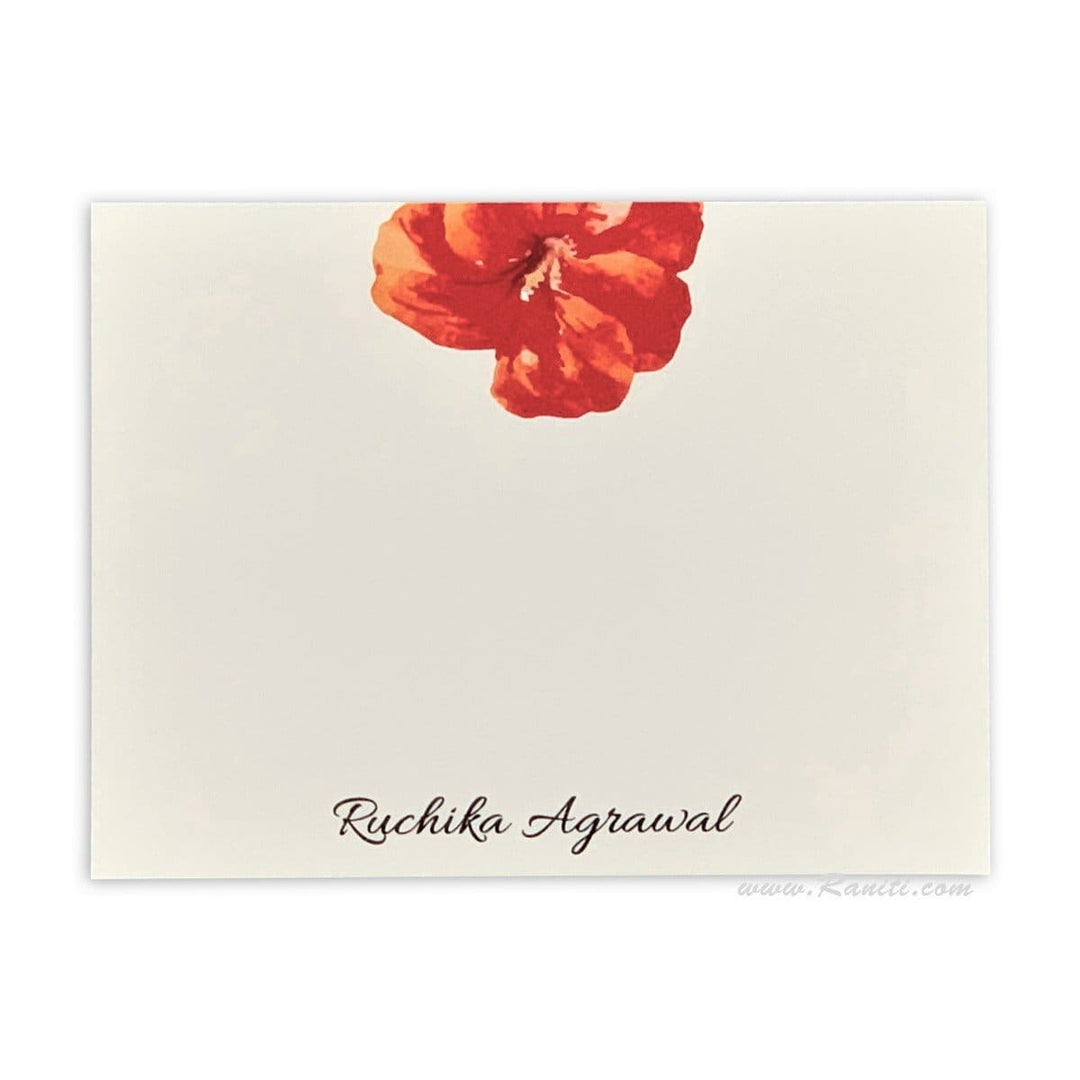Custom Floral Design Personalized Classic Note Cards Gift Tag Cards with Envelope | Pack of 25-50 and 100 Note Cards AMNC-7 freeshipping - Raniti LLC - Custom Invitations & Stationery