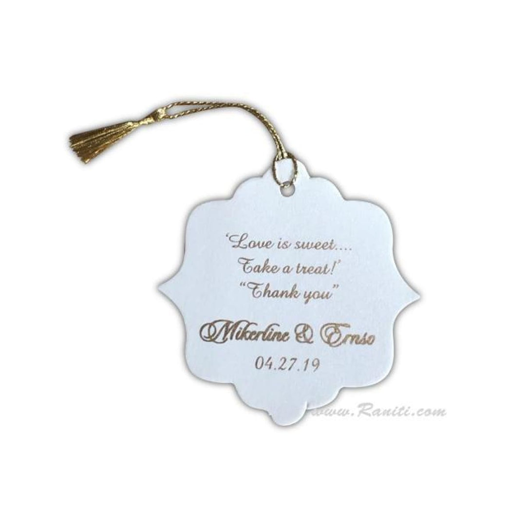 Custom Gift Tags Personalized for Wedding Favors | Gift Tags for Wine Bottles  | Pack of 50 and 100 Gift Tags AMTG-2 freeshipping - Raniti LLC - Custom Invitations & Stationery