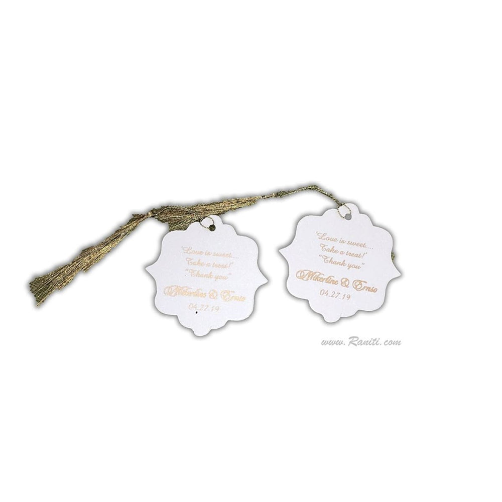 Custom Gift Tags Personalized for Wedding Favors | Gift Tags for Wine Bottles  | Pack of 50 and 100 Gift Tags AMTG-2 freeshipping - Raniti LLC - Custom Invitations & Stationery