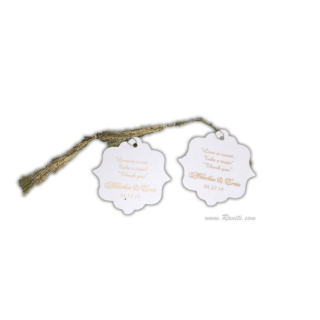 Custom Gift Tags Personalized for Wedding Favors | Gift Tags for Wine Bottles  | Pack of 50 and 100 Gift Tags AMTG-2 freeshipping - Raniti LLC - Custom Invitations & Stationery