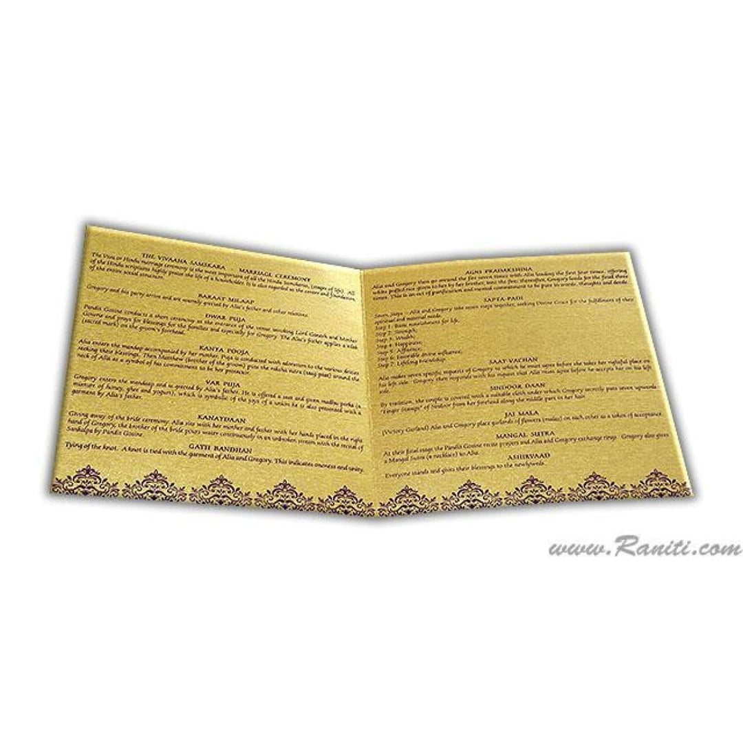 Custom Golden Wedding Ceremony Program | Folded Wedding Program (Catholic Compatible) WP-37 freeshipping - Raniti LLC - Custom Invitations & Stationery