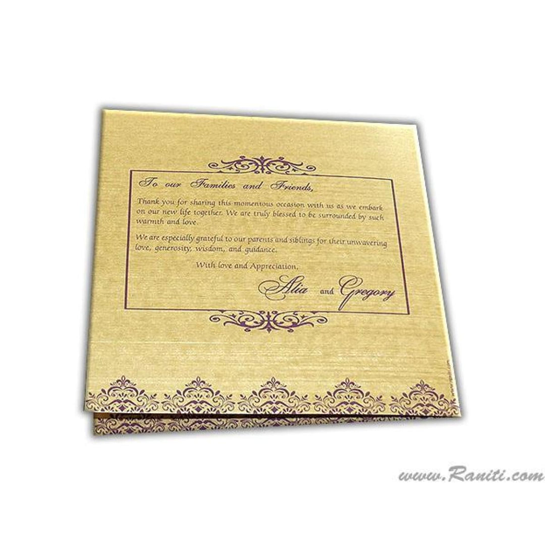 Custom Golden Wedding Ceremony Program | Folded Wedding Program (Catholic Compatible) WP-37 freeshipping - Raniti LLC - Custom Invitations & Stationery