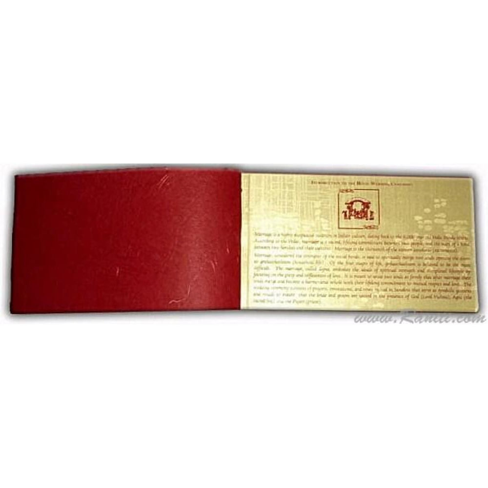 Custom Hindu Wedding Ceremony Program Booklet | Red and Golden Custom Order of Ceremony Wedding Program Booklet | Ceremony Program with Multiple Pages WP-12 freeshipping - Raniti LLC - Custom Invitations & Stationery