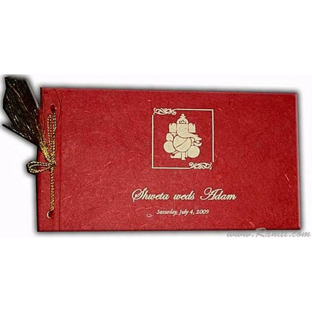 Custom Hindu Wedding Ceremony Program Booklet | Red and Golden Custom Order of Ceremony Wedding Program Booklet | Ceremony Program with Multiple Pages WP-12 freeshipping - Raniti LLC - Custom Invitations & Stationery