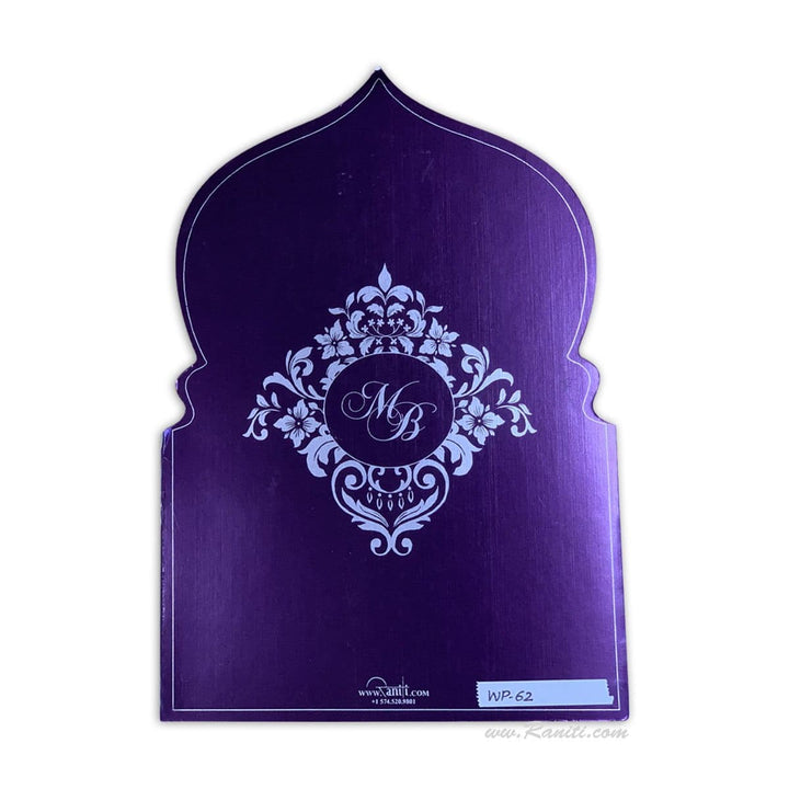 Custom Moroccan Theme Purple Wedding Ceremony Program | Folded Wedding Program | Order of Ceremony Program WP-62 freeshipping - Raniti LLC - Custom Invitations & Stationery