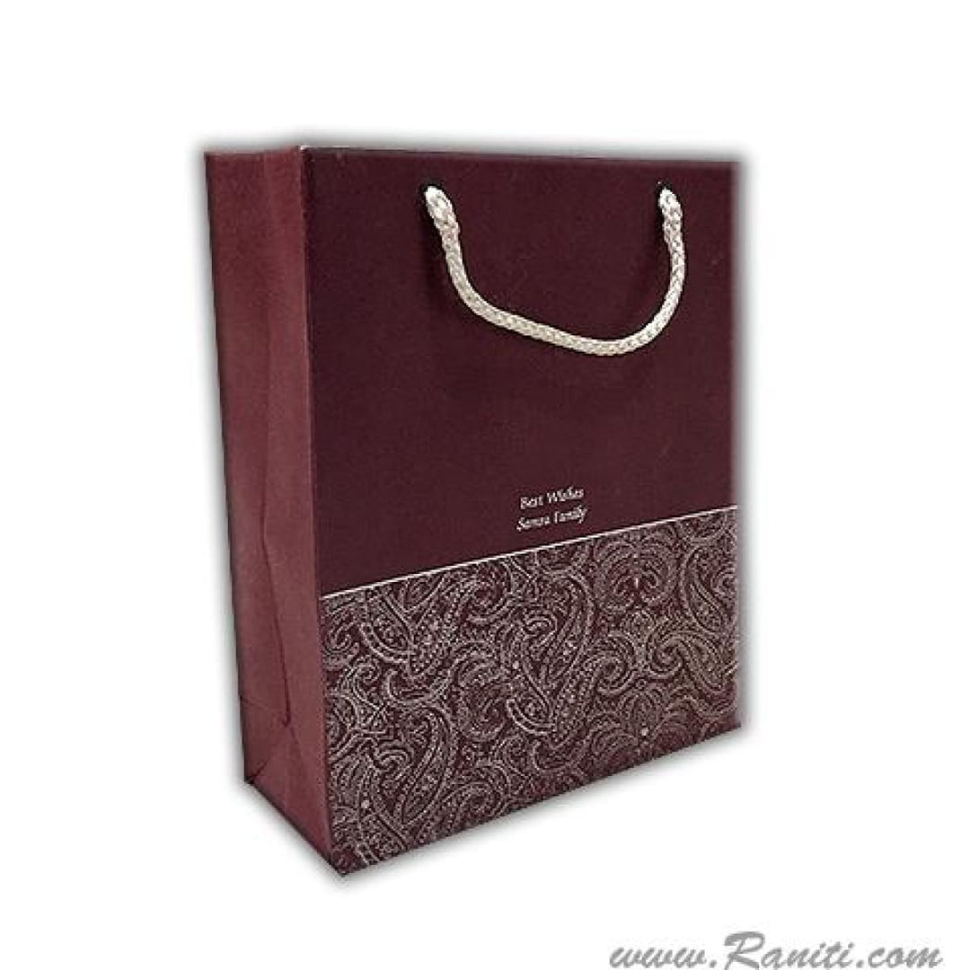 Custom Personalized Paper Bag - Paisley Theme Custom Wedding Guest Welcome Gift bags AMGB-3 freeshipping - Raniti LLC - Custom Invitations & Stationery