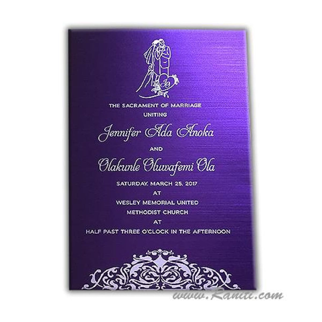 Custom Purple Wedding Ceremony Program | Folded Wedding Program (Catholic Compatible) | Order of Ceremony Program WP-50 freeshipping - Raniti LLC - Custom Invitations & Stationery