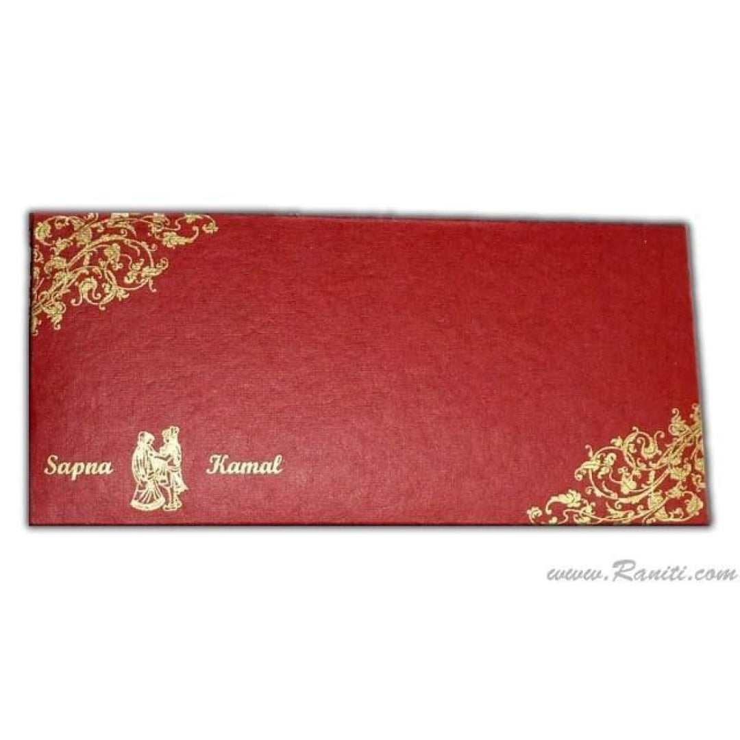 Custom Red Money Gift Check Envelope AME-3 freeshipping - Raniti LLC - Custom Invitations & Stationery