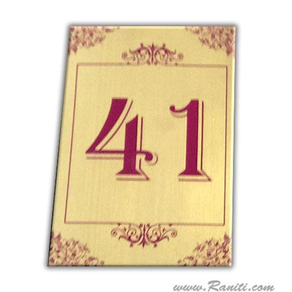 Custom Table Number Card for Reception | Wedding Table Numbers Flat Cards AMTC-4 freeshipping - Raniti LLC - Custom Invitations & Stationery