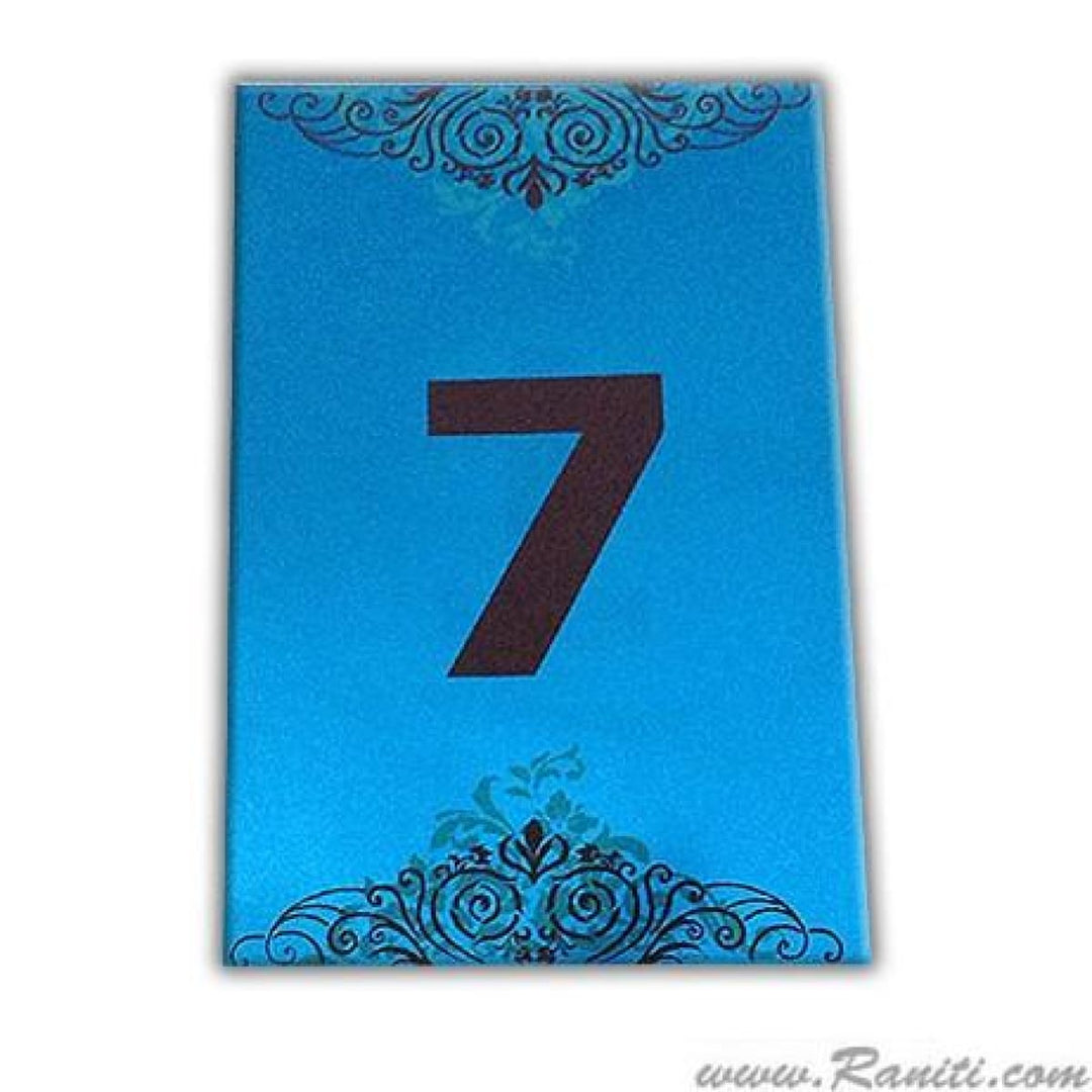 Custom Table Number Card | Wedding Table Numbers Flat Cards AMTC-5 freeshipping - Raniti LLC - Custom Invitations & Stationery