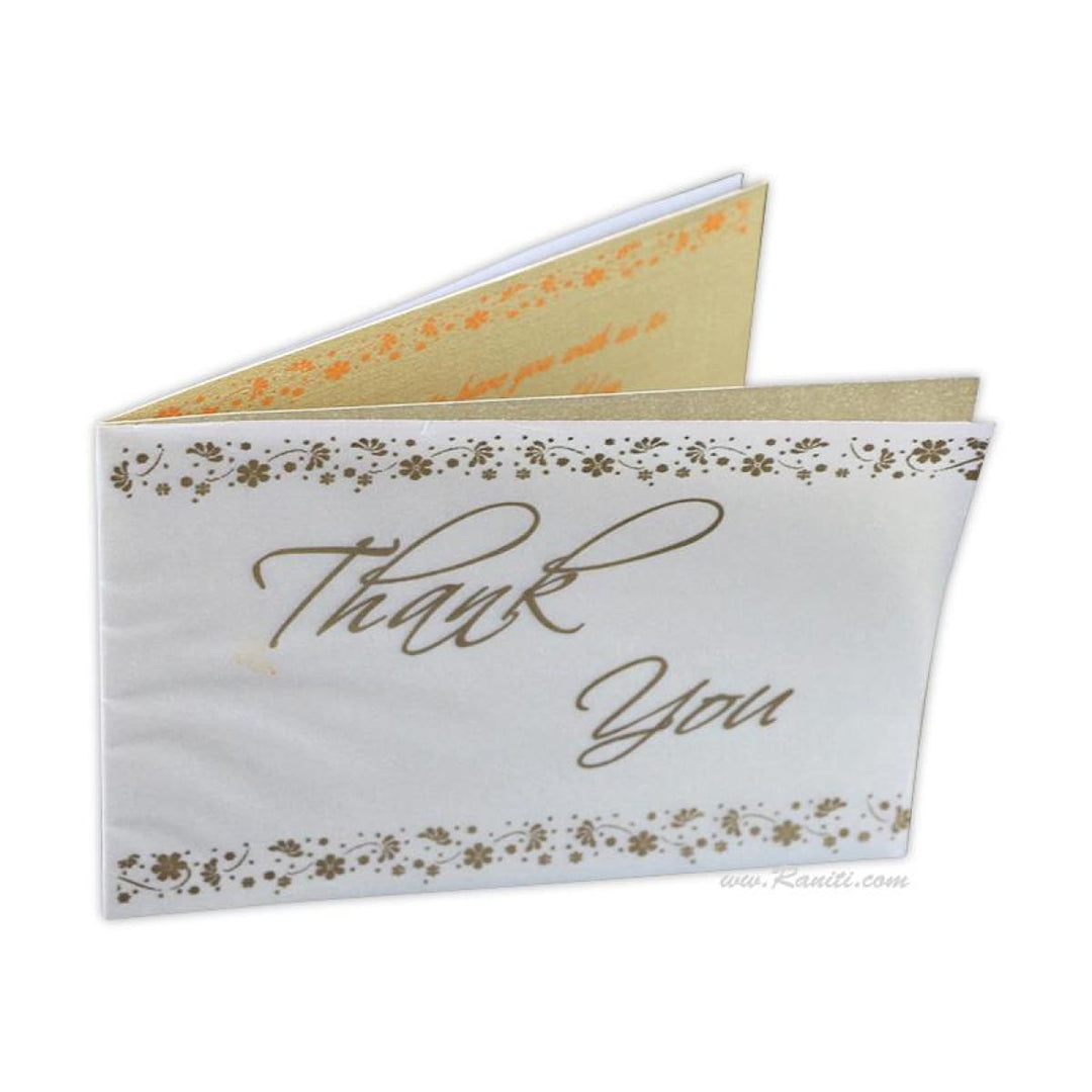 Custom Thank You Cards, Folded with Translucent Cover, Personalized Stationery TY-8 freeshipping - Raniti LLC - Custom Invitations & Stationery