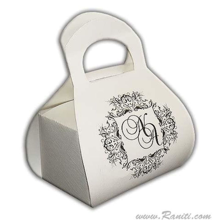 Custom Wedding Favor Box | Elegant Favor Boxes | Thank You Gift Boxes | Baby Shower Favor | White Favor Boxes | Guests Wedding Dessert Table Decor FB-27 freeshipping - Raniti LLC - Custom Invitations & Stationery