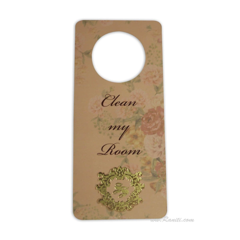 Custom Wedding Hotel Door Hangers | Luxury Door Tags for Guest Rooms and Wedding Party JVDDT-2 freeshipping - Raniti LLC - Custom Invitations & Stationery