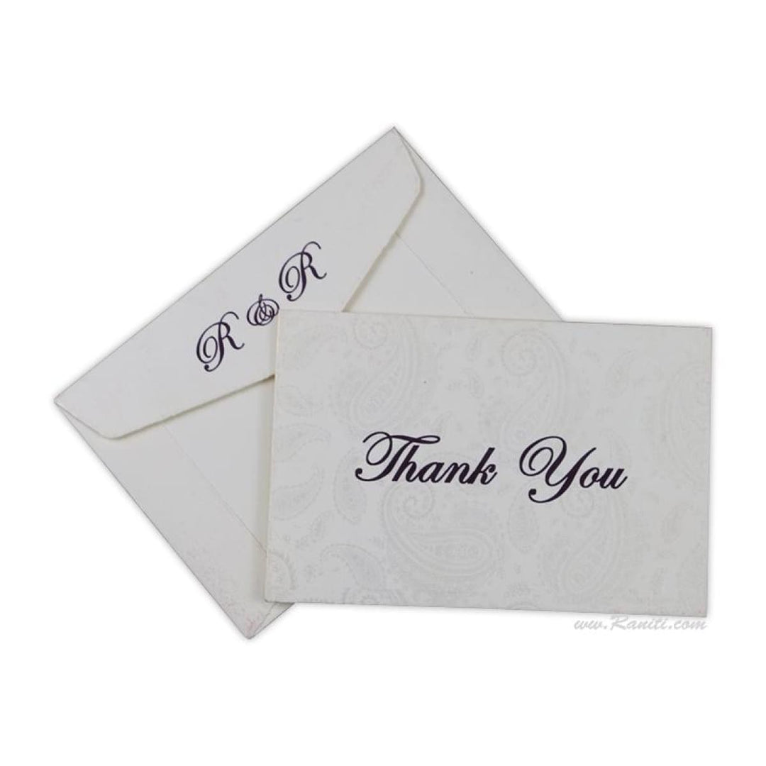 Custom Wedding Thank You Cards, Paisley Theme Personalized Stationery TY-17 freeshipping - Raniti LLC - Custom Invitations & Stationery