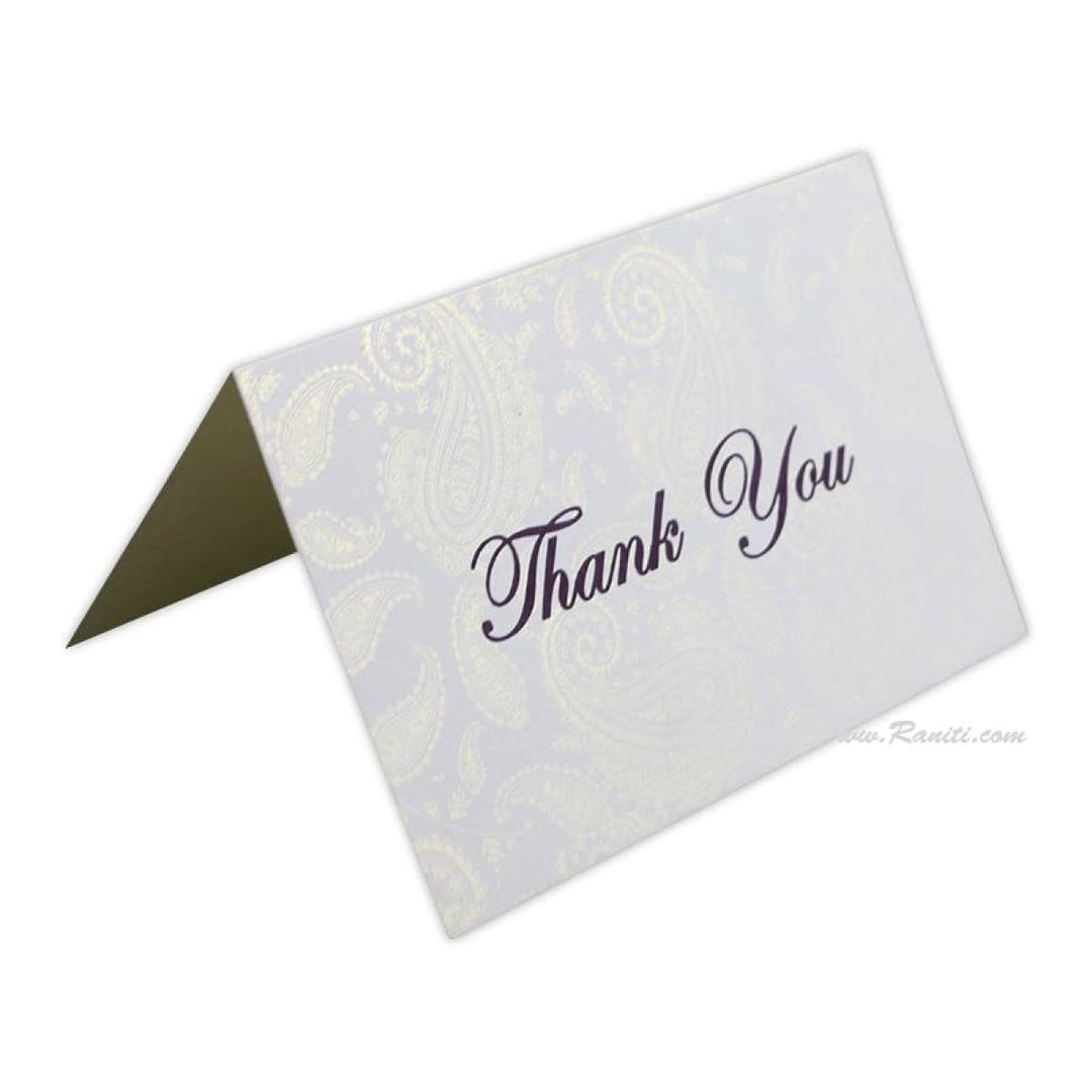 Custom Wedding Thank You Cards, Paisley Theme Personalized Stationery TY-17 freeshipping - Raniti LLC - Custom Invitations & Stationery