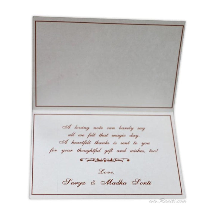 Custom White and Burgundy Thank You Cards with Personalized Message, Personalized Stationery TY-16 freeshipping - Raniti LLC - Custom Invitations & Stationery