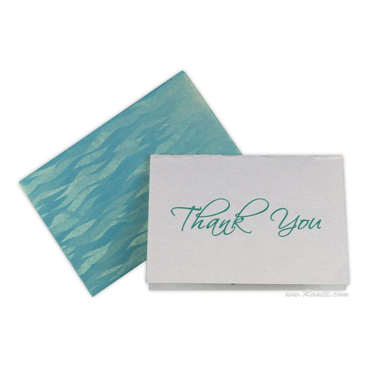 Custom White and Teal Thank You Cards with Personalized Message, Personalized Stationery TY-7 freeshipping - Raniti LLC - Custom Invitations & Stationery