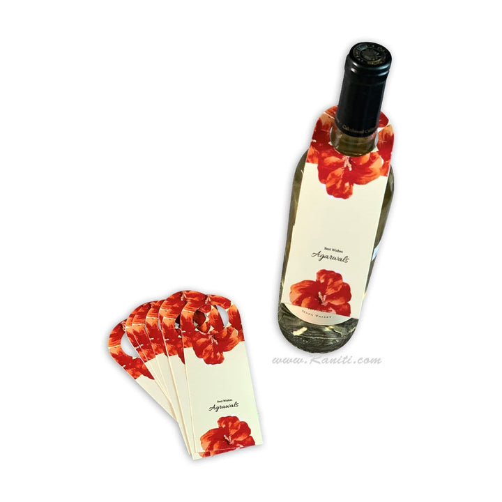 Custom Wine Bottle Neck Tags Personalized for Favors | Gift Tags for Wine Bottles AMWT-7 freeshipping - Raniti LLC - Custom Invitations & Stationery